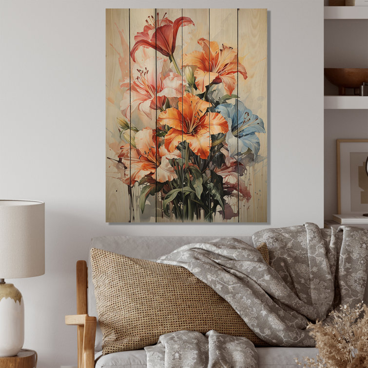 Red Barrel Studio® " Lilies Representation Multicolored Acrylic III